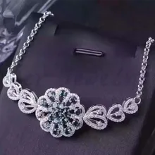 Сапфир браслет-цепочка Real и естественный голубой сапфир Fine jewelry 0.15ct* 18 шт. драгоценных камней# L18050819