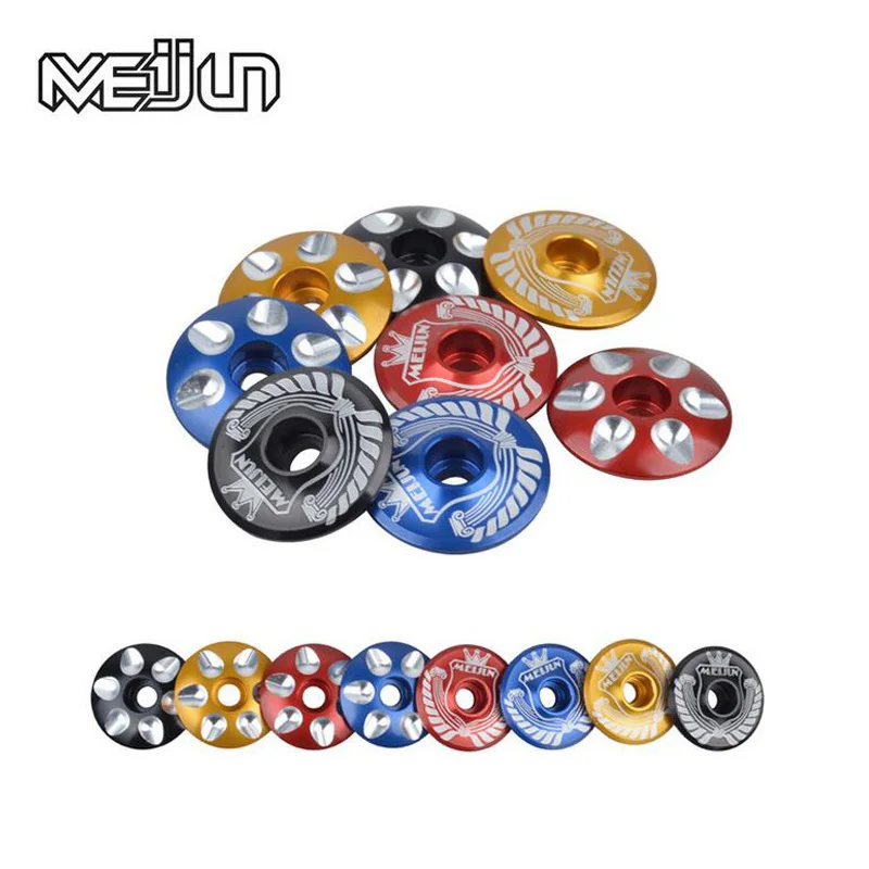 

MEIJUN Aluminum Alloy MTB Mountain Road Bikes Bicycles Ultra-light Multicolour Headset Head Cover Cap Parts