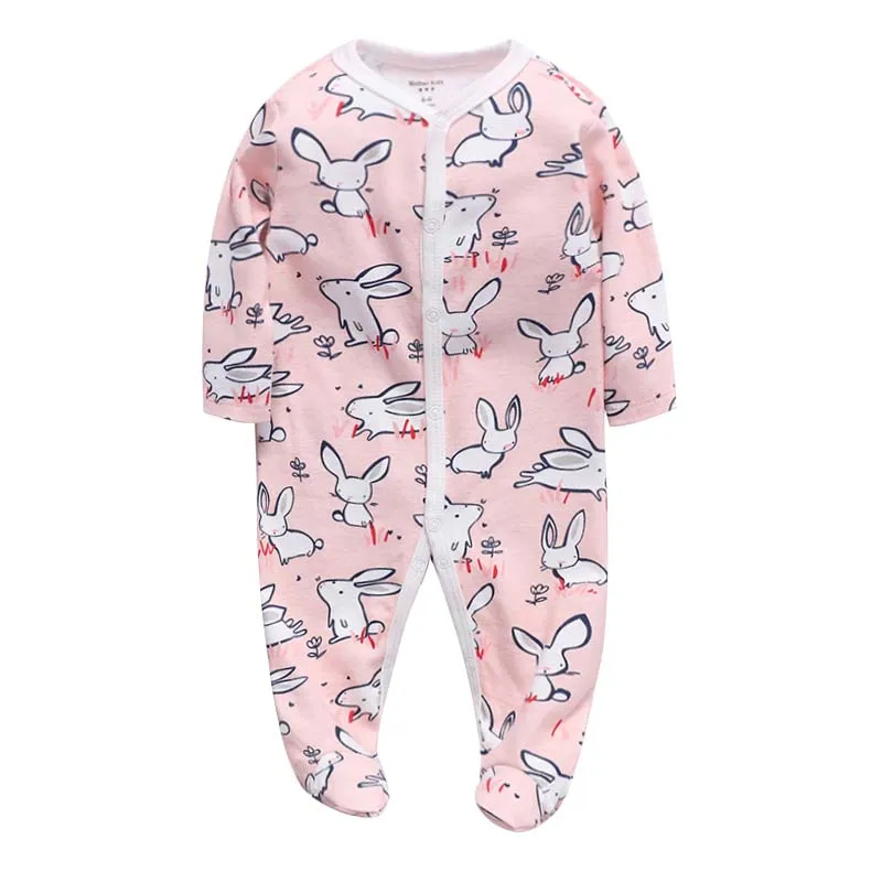 Пижама для маленьких мальчиков и девочек; оригинальная Хлопковая весенняя одежда для сна; 1 шт.; Пижама для мамы; Рождественский комбинезон с животными; комплекты для малышей - Цвет: CP2019-0017