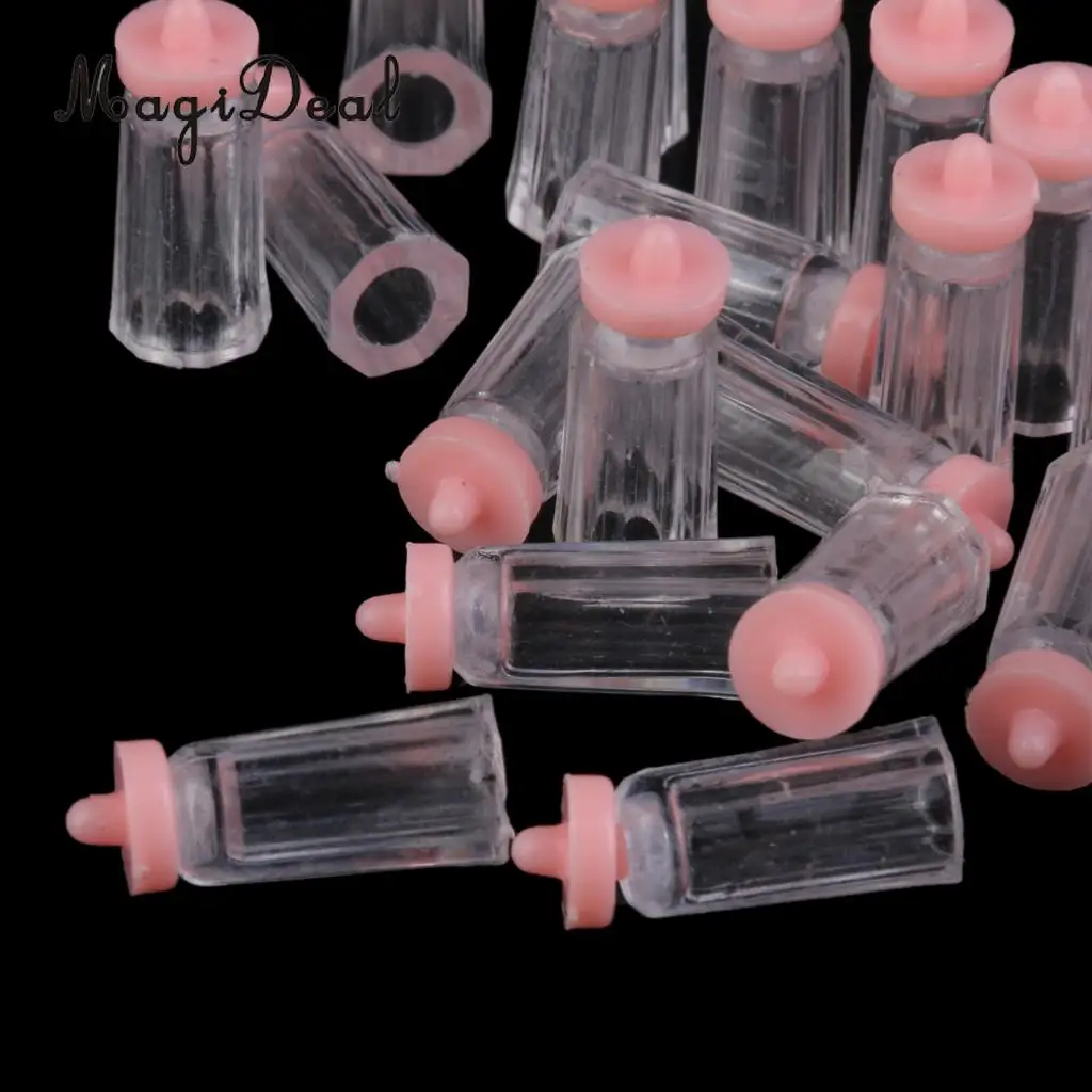 MagiDeal 24PCS/Lot Plastic Mini Baby Milk Bottles Boy Girls Baby Shower Party Favors Gifts Pink/Blue