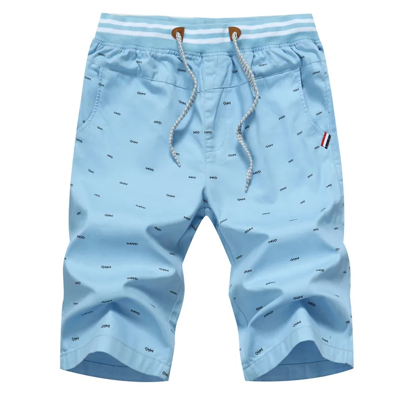 Летние мужские свободные шорты их чистого хлопка мужские большие льняные пятицентовые шорты большой размер, эластичный пляжный модный мужской Lazer шорты