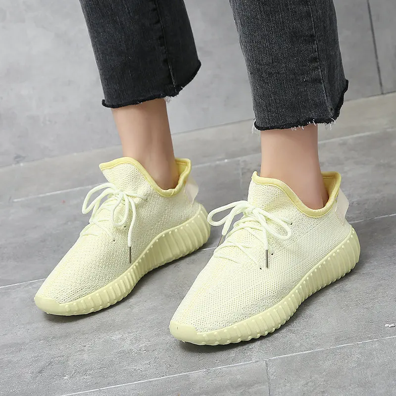 

Air Mesh Platform Shoes Women Sneakers Yellow Fashion Women Casual Shoes Ladies White Trainers Breathable Sneakers Light CY-50