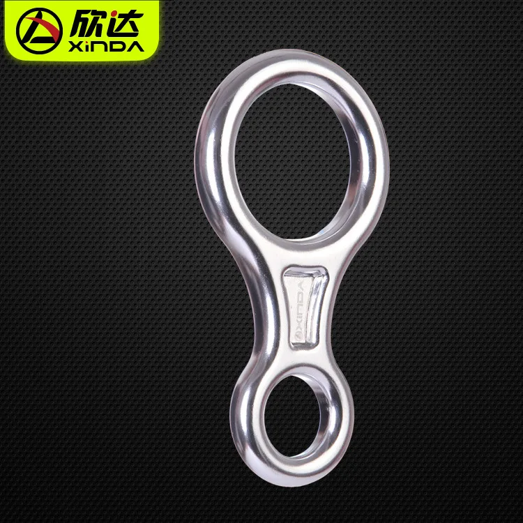 XINDA 35KN 8 Ring Descender Escape Rope Descent Device Rock Climbing Equipment XINDA 35KN 8 Ring Descender Escape Rope Descent Device Rock Climbing Equipment