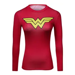 Для женщин футболка комбинезоны Marvel Костюм Супермена/Бэтмен футболка с длинными рукавами для девочек Фитнес Колготки для новорождённых