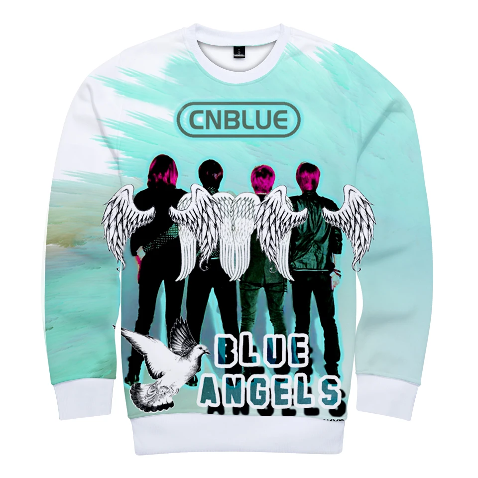Толстовка CNBLUE с объемным рисунком под углом Мужская/женская зимняя кофта в стиле