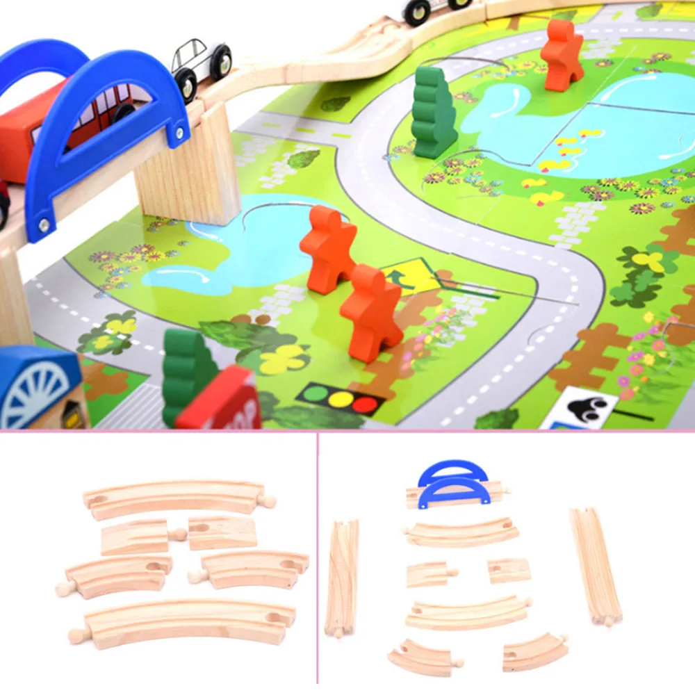 40 unids/set DIY juguetes de madera juguetes de ferrocarril tren de madera tren conjunto de bloques de construcción de juguetes para los niños regalos brinquedo educativo 40 unids/set DIY juguetes de madera juguetes de ferrocarril tren de madera tren conjunto de bloques de construcción de juguetes para los niños regalos brinquedo educativo