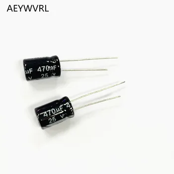

100pcs New 470UF 25V 8X12mm 25V470UF Aluminum Electrolytic Capacitor