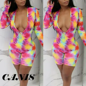 

High Quality 2019 New Hot Sale US Women Fashion Sexy Style V Neck Casual Sleeveless Bodycon Party Jumpsuit Romper Short Pants