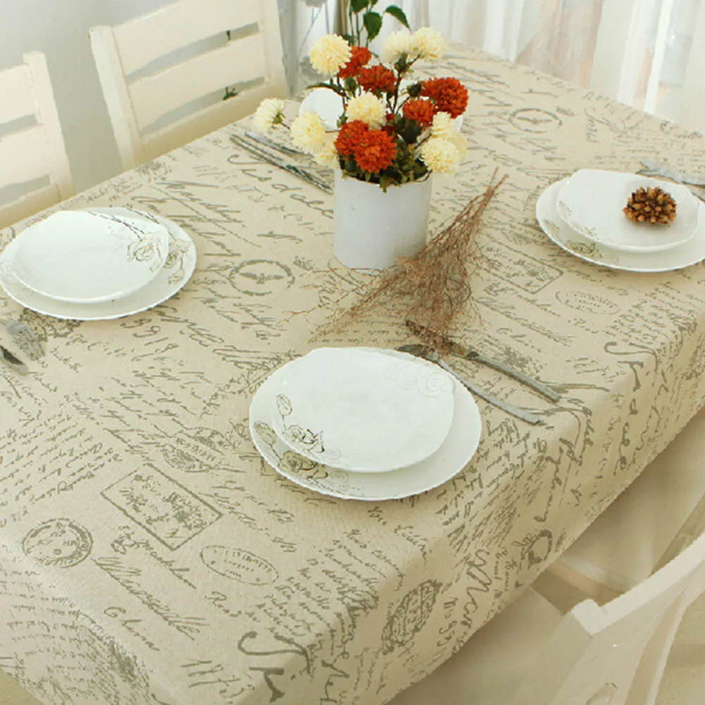 Hot Sale Linen CottonTable Cloth Europe Style High Quality Lace