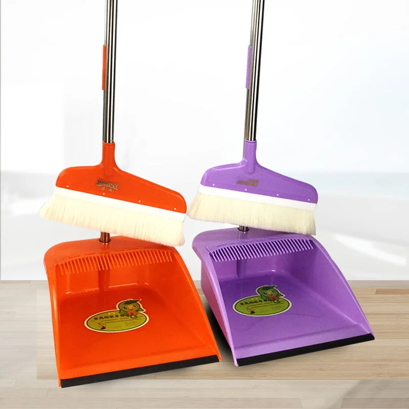thick wool broom set dustpan soft Sweep wooden floor ceramic tile
