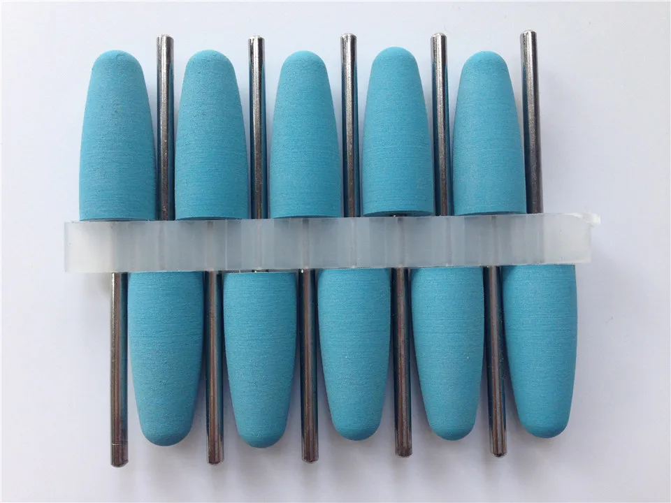 

Dental Lab Dentist Items 10pcs/set SILICONE Polishers 2.35mm Diamond Polishing Burs