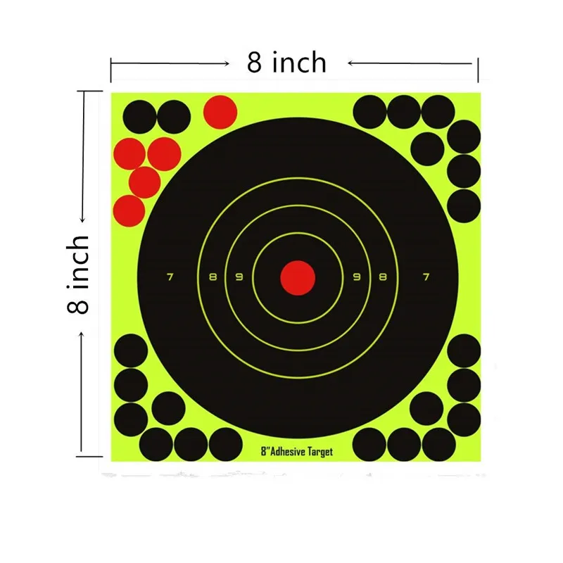 Охотничьи " реактивные брызги самоклеющиеся наклейки мишень флуоресцентный желтый стрельба практика наклейки для страйкбола ружья винтовки