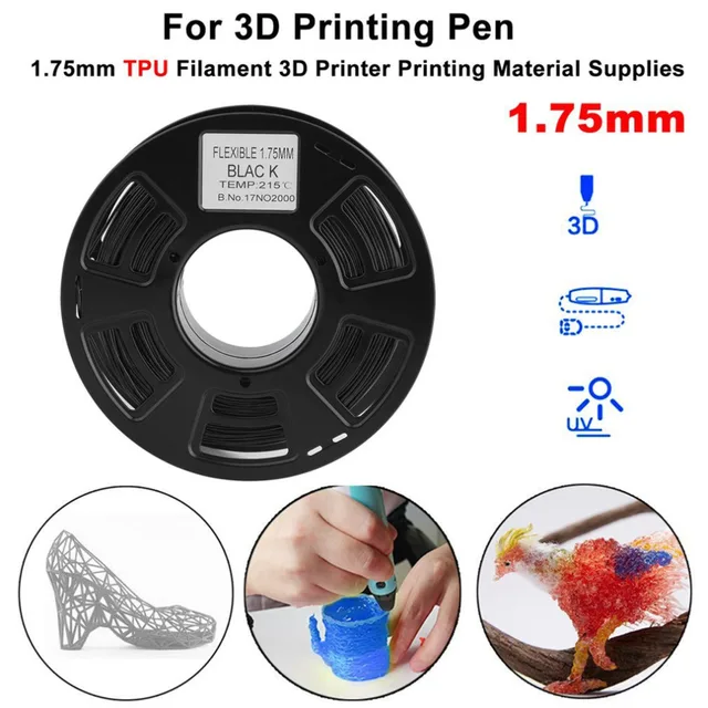 Special Offers High Performance Black 1.75mm TPU Filament 3D Printer Printing Material Supplies 0.9KG For 3D Printing Pen 3D Printer Free Ship Special Offers High Performance Black 1.75mm TPU Filament 3D Printer Printing Material Supplies 0.9KG For 3D Printing Pen 3D Printer Free Ship