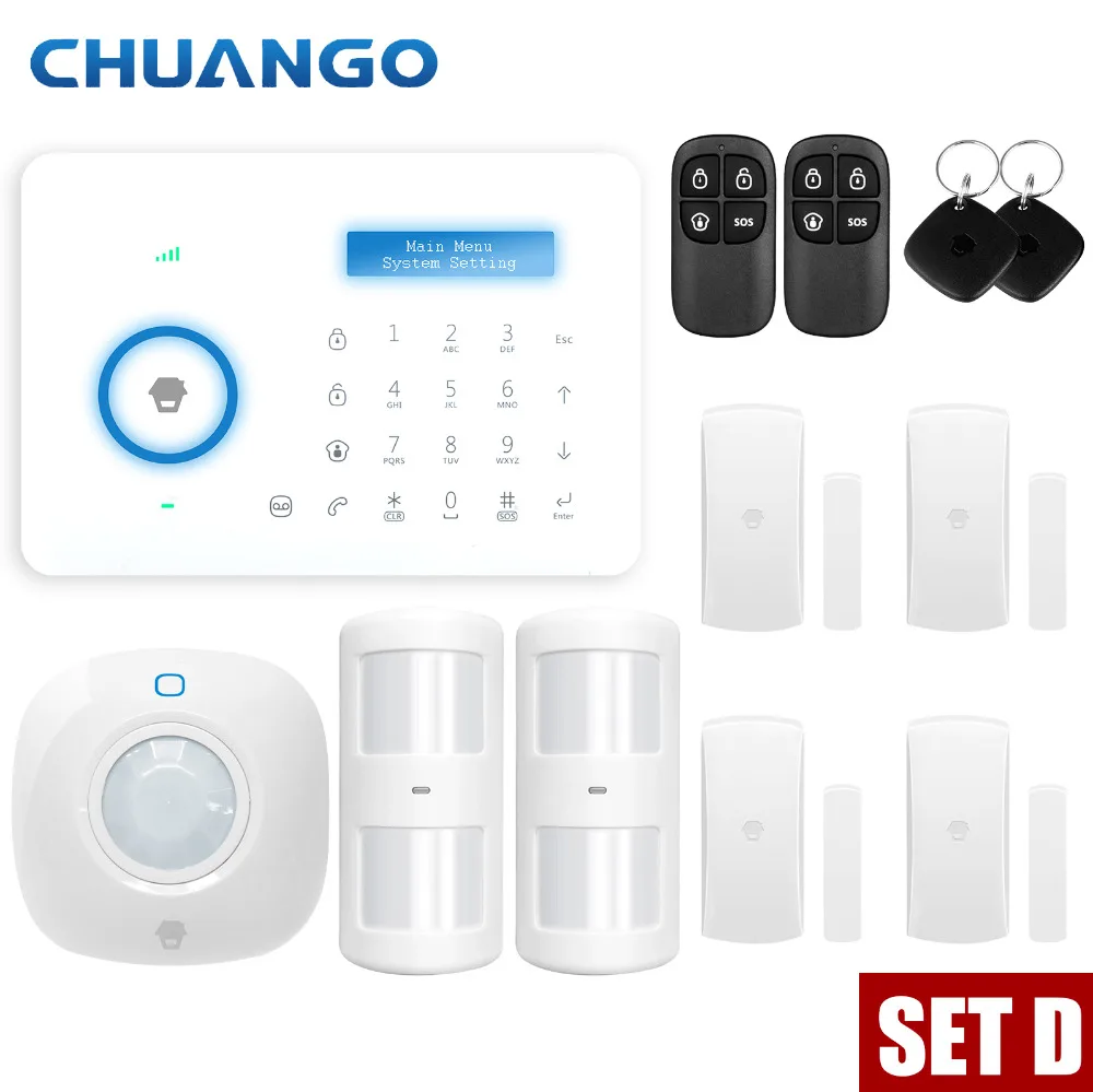 Система охранной сигнализации Chuango A11 PSTN с сенсорной клавиатурой и датчиком