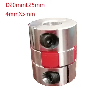 

1pcs 4x5 D20L25 Aluminium Shaft Plum blossom Coupling Motor Connector Flexible shaft