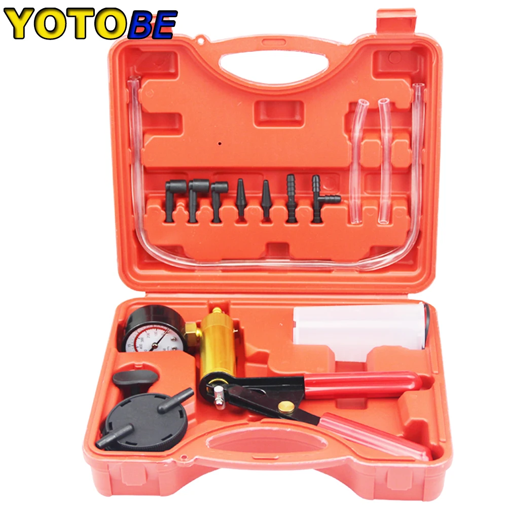 Professional Car Tool Set Brake Bleeder & Vacuum Pump Kit Tester 2 in 1