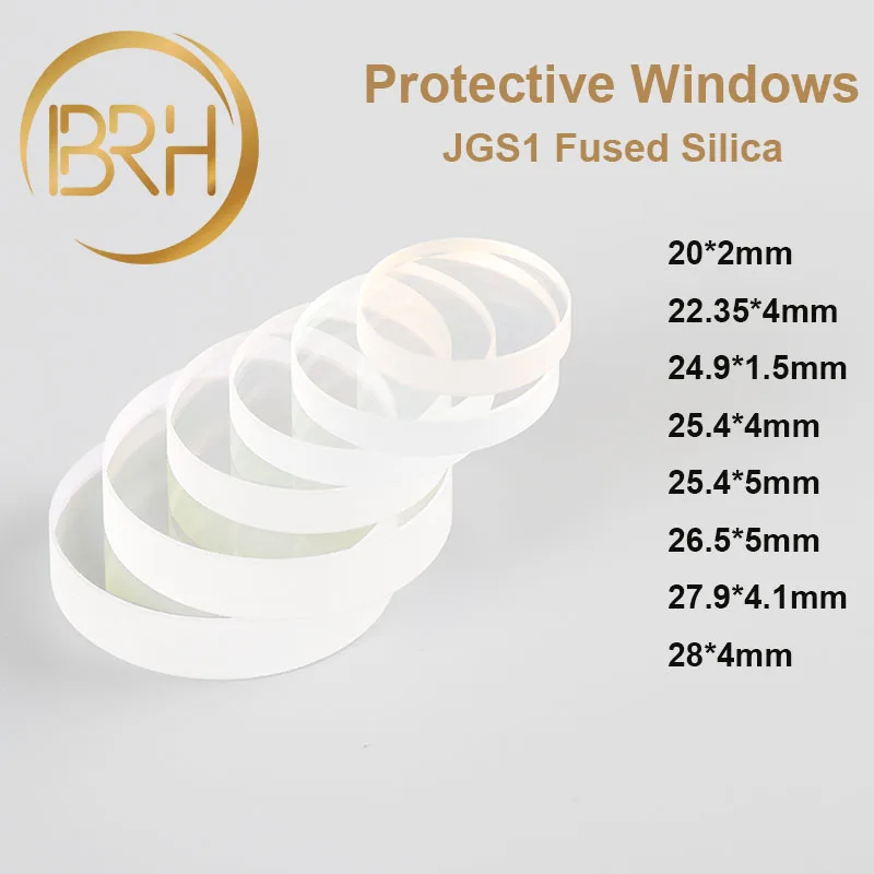

Glass Laser Protection Lens /Mirror Window Protective Windows Dia20/22.35/24.9/25.4/26.5/27.9/28 For Fiber Cutting Machine