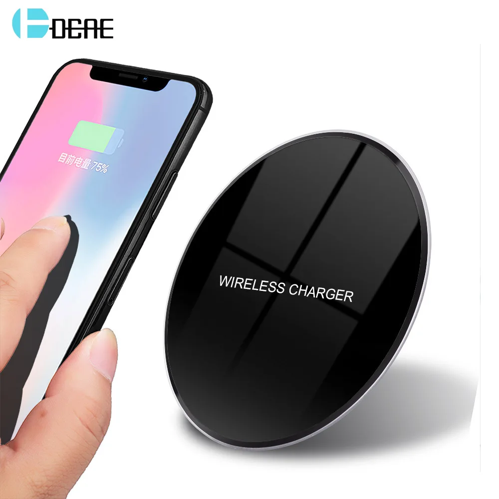 

DCAE QI Wireless Charger For iPhone XS Max XR X 8 Samsung S10 S9 S8 Xiaomi Huawei LG Wireless Charging Pad Docking Dock Station