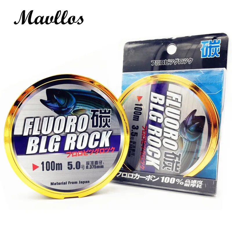 Mavllos 100 M حبل صيد من النيلون 100% سطح فلوريد طلاء 2-50LB Impot خيط صنارة الصيد s