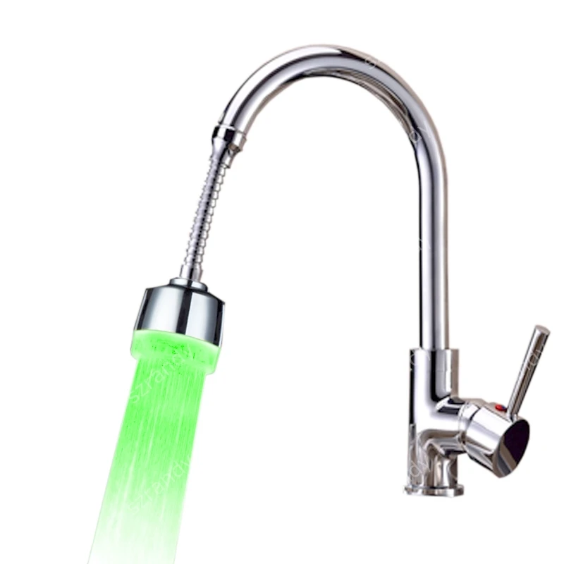 

360 degree Color LED Water Tap Faucet Green Water Faucet Aerator Lights
