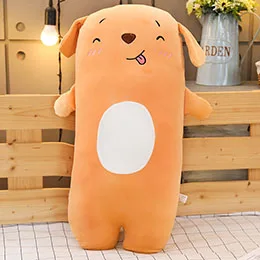 Washable Cartoon Plush Animals Long Stuffed Sleeping Leg Pillows Bunny Mouse Bear Dog Pig Kids Adults Overnight Toy 70/100cm - Цвет: Dog