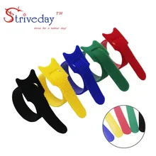 1000pcs 5 Colors can choose Magic tape wiring harness/tapes Velcro Cable ties/Tie cord Computer cable Earphone Winder Cable ties velcro tying band cable ties medium slate blue 5 pcs
