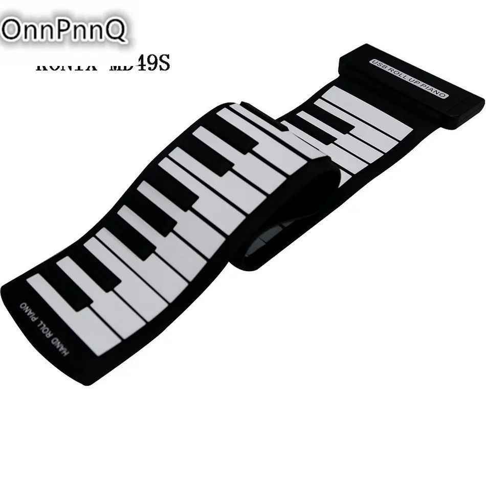 Image 49 Key Flexible Silicon Roll Up Piano Silicon Preliminary Electronic Training Tool Professional Musicial Instrument