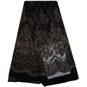 

Black African Lace Fabric 2017 Women Fashion Beautiful High Quality Net Lace Embroidery French Tulle Lace For Ladies Dress 805