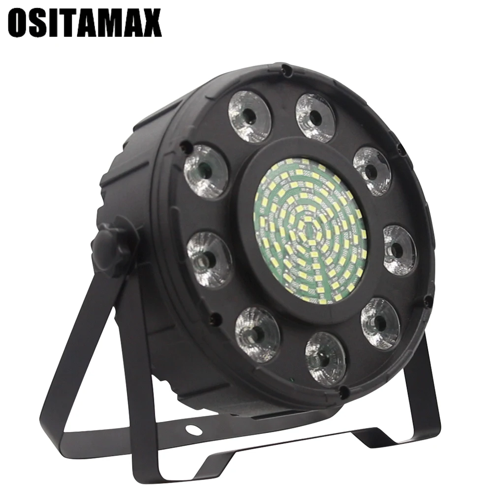 Дешевый par(снаружи) 9 шт. x 4 Вт 4в1 RGBW,(стробоскоп) 81 шт. x 0,5 Вт белый, поверхностного монтажа, светодиодный софит RGBW DMX светильник par Дискотека Вечерние огни