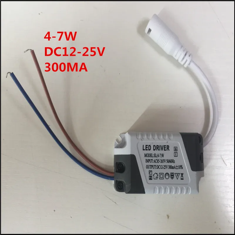 Лучшее качество светодиодный драйвер 4 7 Вт AC85 265V DC 300mA трансформатор освещения