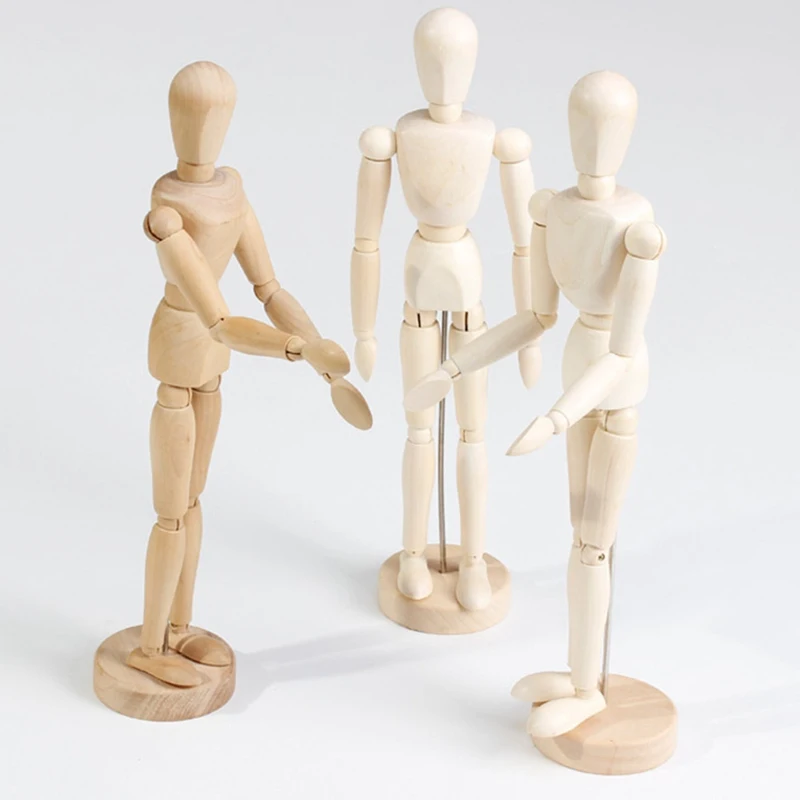 Рисование эскиз деревянный человек модель художника подвижные конечности кукла Мужская деревянная игрушка искусство Рисование фигурка манекен детская игрушка