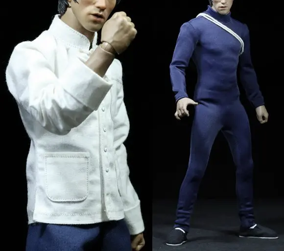 

1:6 Scale male Figure Accessory clothes Bruce Lee suit+shoes+stick for 12" Action figure doll,not include head and body 2846