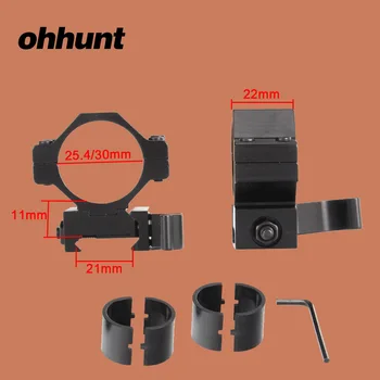 

ohhunt 2PCs Hunting 25.4mm 30mm Medium Profile Picatinny Weaver QD Rings Scope Mount Adaptor and Riser Mount for Rifle Scope