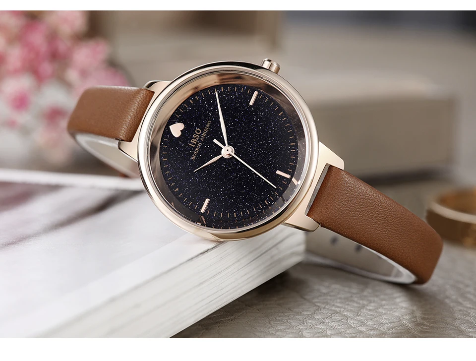 2018 Fashion Starry Sky Watch Women Love Heart Watch Thin Simple Female Watch 5