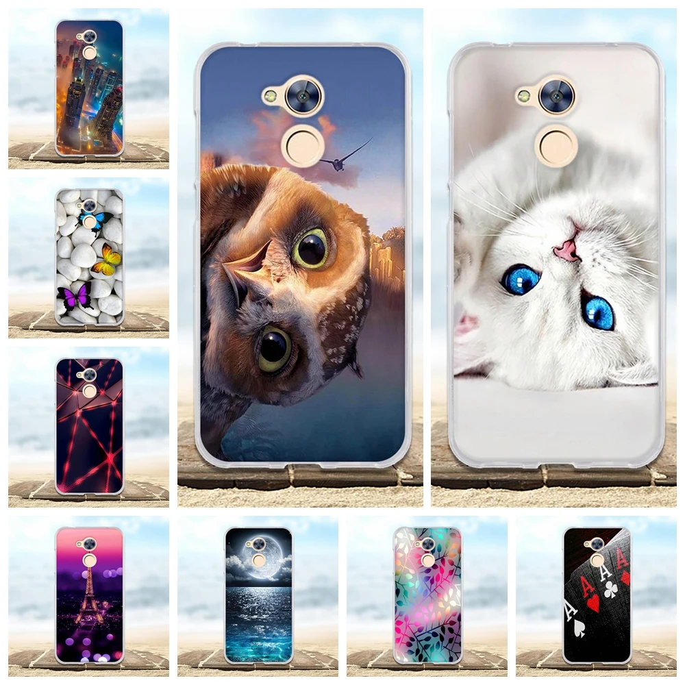 Чехол для Huawei Honor 6A Силиконовый ТПУ чехол задней панели 3D милый Pro сумки Honor6A 5 0