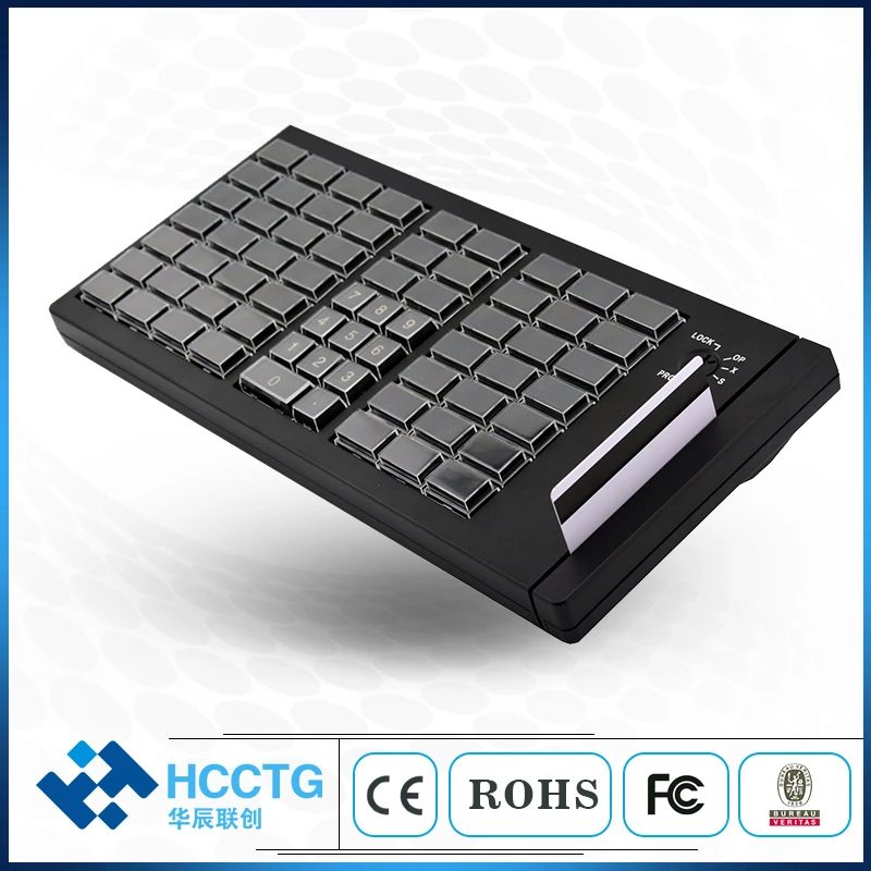 KB66 66 клавиш программируемая клавиатура с опционным кардридером ISO7812 POS программируемая клавиатура для супермаркета KB66U