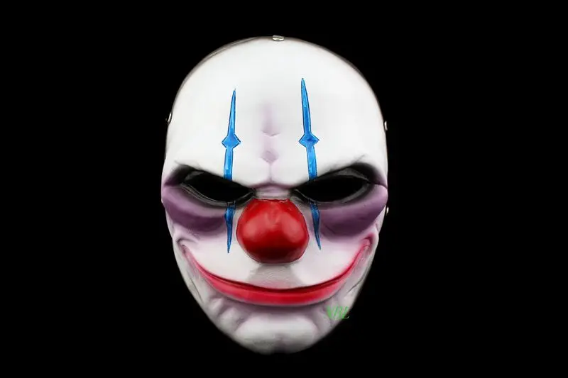 Payday 2 Heist Joker Chains Resin Mask Chainsaw Clown Scary Airsoft