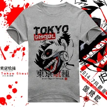 Новая футболка с надписью «Tokyo Ghoul Ken Kaneki Аниме Хлопок T рубашка мужская мода женская одежда короткий рукав Футболка Топы