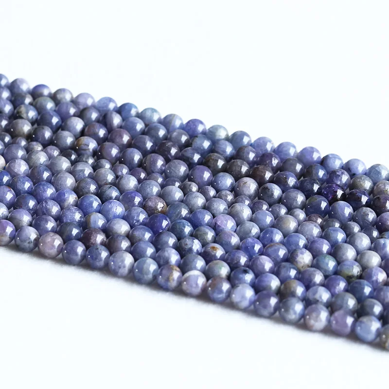 Günstig Natürliche Echte Tansania Dark Blau Tanzanite Semi edelsteine Runde Lose Perlen 8mm 05322
