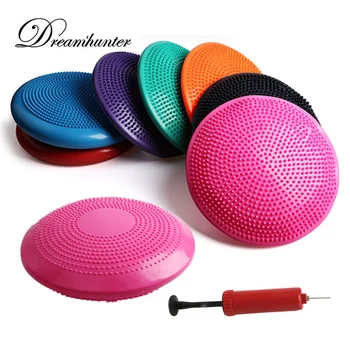 

Inflatable Massage Yoga Ball Fitness Balance Cushion Mat Thicken 33 cm Yoga Wobble Stability Balance Fitness Exercise Training