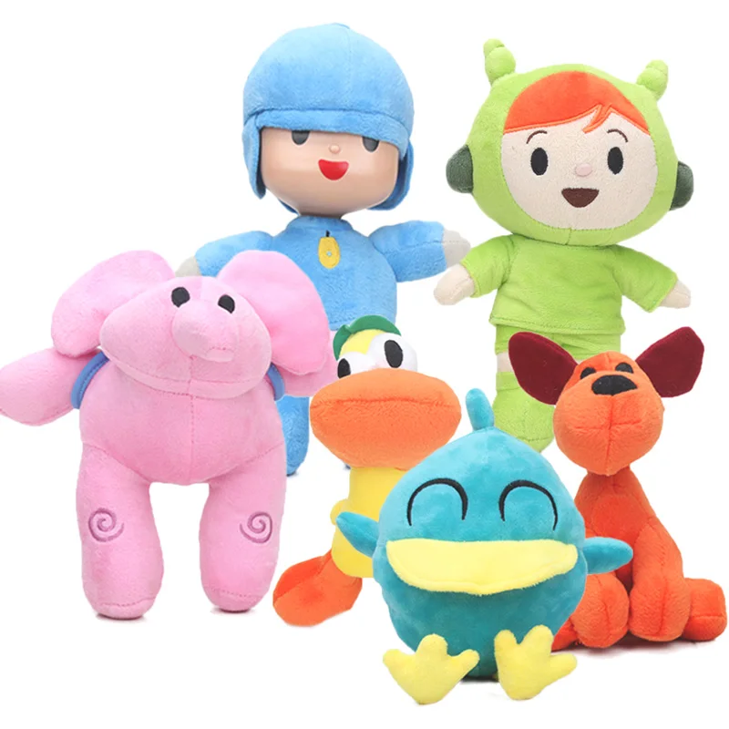 6 шт. 12 26 см Pocoyo игрушки покойо Элли Пато Loula плюшевая кукла собака утка слон мягкий