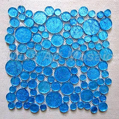 Round Gl Tile Backsplash Techieblogie Info Glossy Sparkle Blue Color Round Gl Mosaic Tile For Kitchen