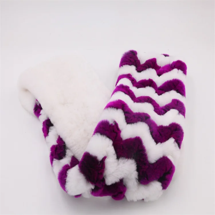  Luxury Women Real Fur Scarf Female knitted genuine Rex Rabbit Fur scarves Winter Female Warm RealFur Shawls (7)