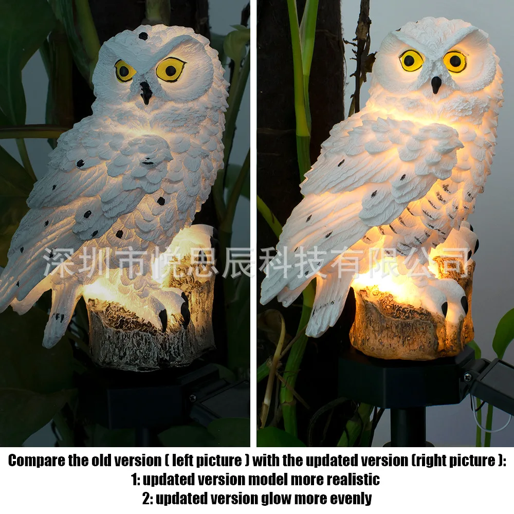 Novidade ao ar Livre à Prova Solar Coruja Padrão Estranho Dwaterproof Água Paisagem Jardim Gramado Led Luz 8 solar led paisagem luz jardim gramado luz