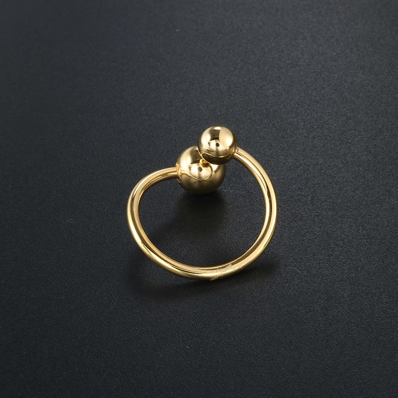 Трендовые кольца шариков из нержавеющей стали, регулируемое двойное ювелирное изделие для Bague Femme, с открытым костяшным суставом, женское кольцо для помолвки, кольцо