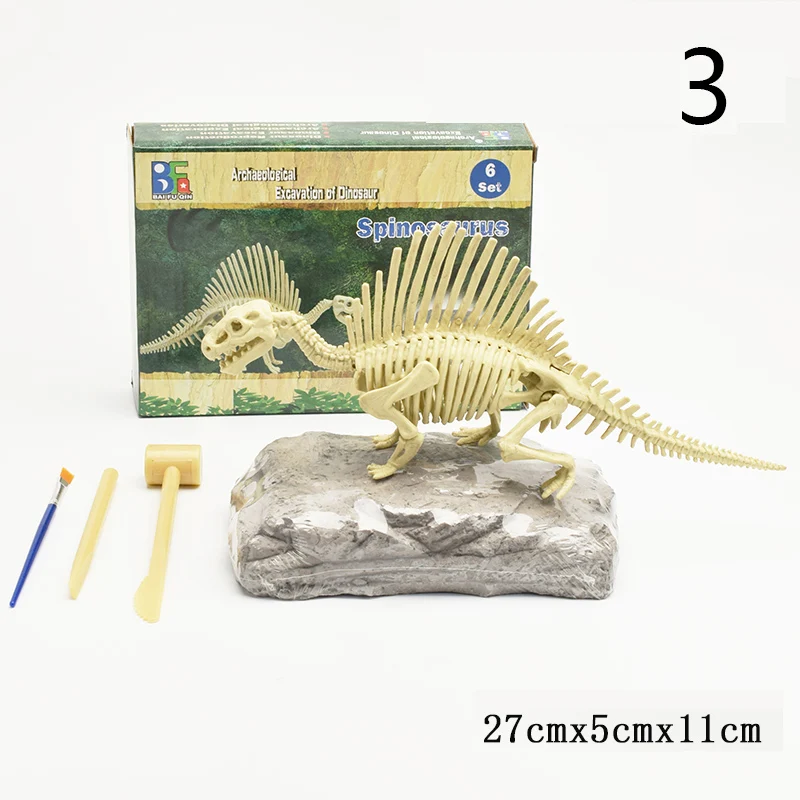 1 шт. Youwant 3D Динозавр игрушечный динозавр Fossil archaology игрушка - Цвет: 3