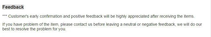 Feedback