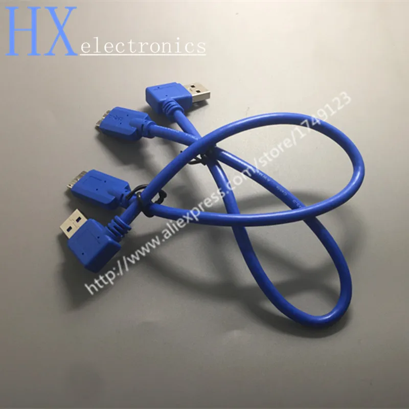 

Free shipping 1PCS LBSC 30cm USB 3.0 A male to Micro B plug 10 pin 90 degree right angle Cable cord