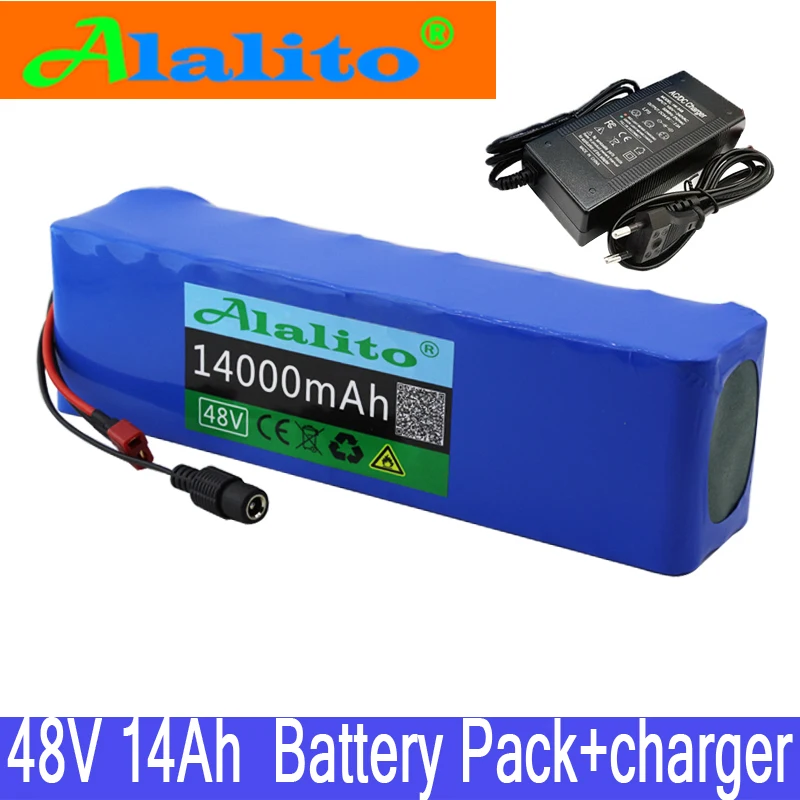 

Alalito electric bicycle battery 48v 14ah lithium ion battery pack bicycle conversion kit bafang 1000w and charger