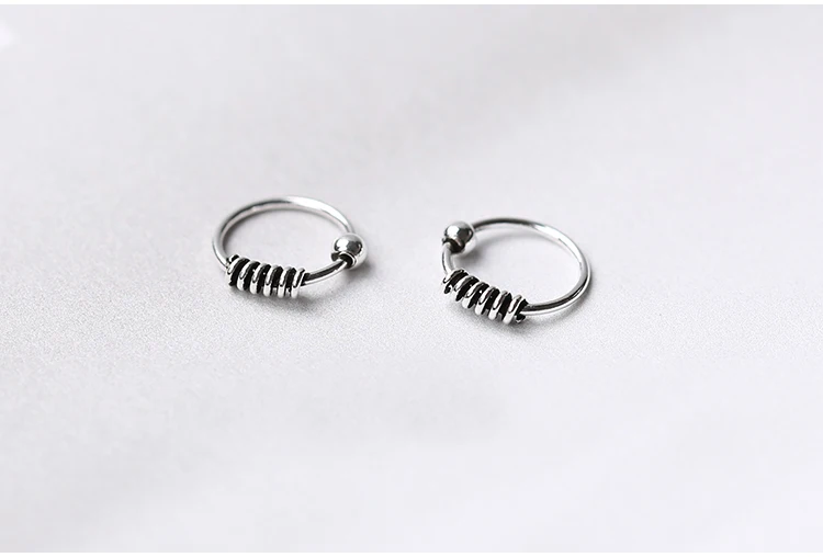 Женские серебряные серьги кольца с бали Huggie для носа A1595|huggies hoop|earrings silver ringshoop ear